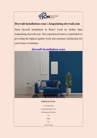 Drywall-installation-reno  Jcnpainting-drywall.com