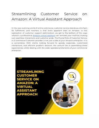 Streamlining Customer Service on Amazon_ A Virtual Assistant Approach
