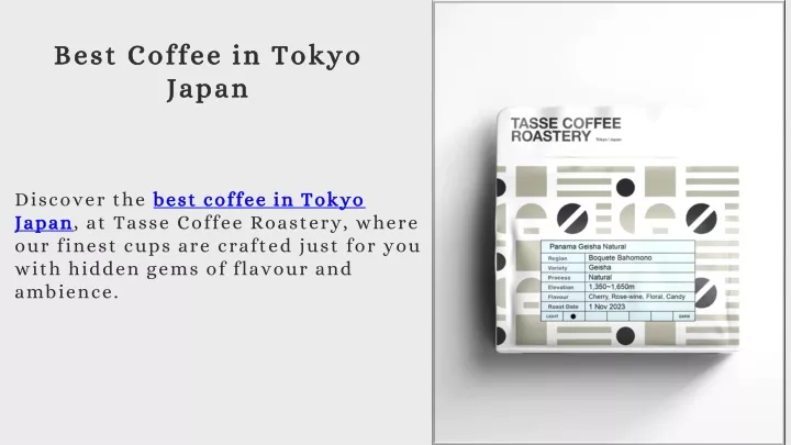 best coffee in tokyo japan