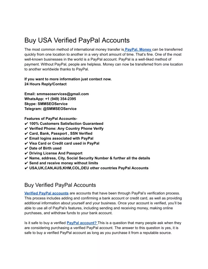 buy usa verified paypal accounts