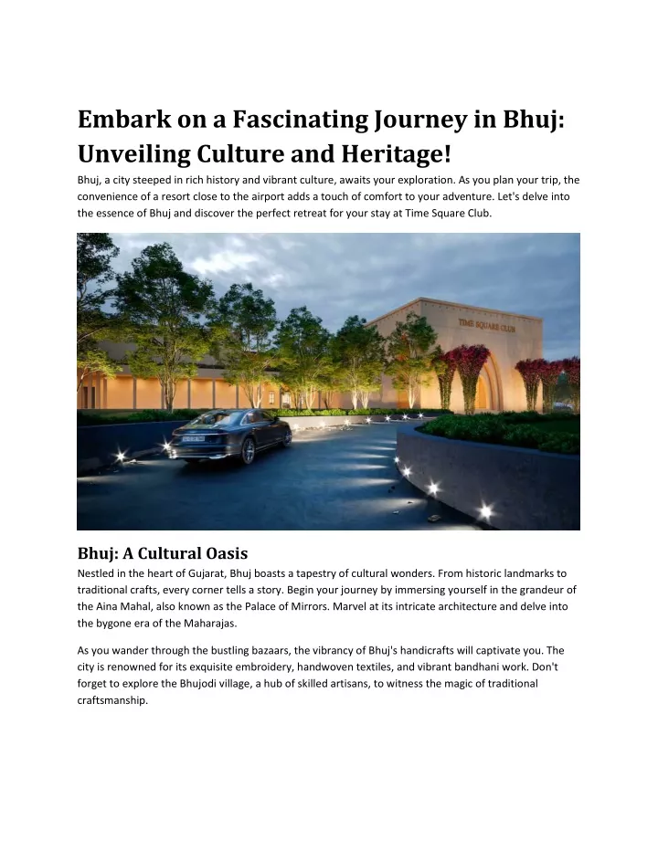 embark on a fascinating journey in bhuj unveiling
