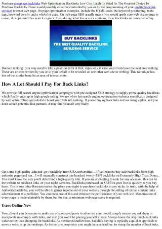 purchase cheap seo backlinks web optimization