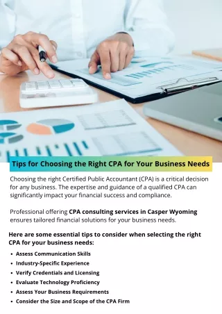 tips for choosing the right cpa for your business