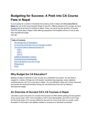 Budgeting for Success_ A Peek into CA Course Fees in Nepal