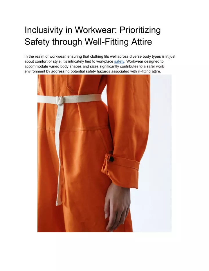 inclusivity in workwear prioritizing safety