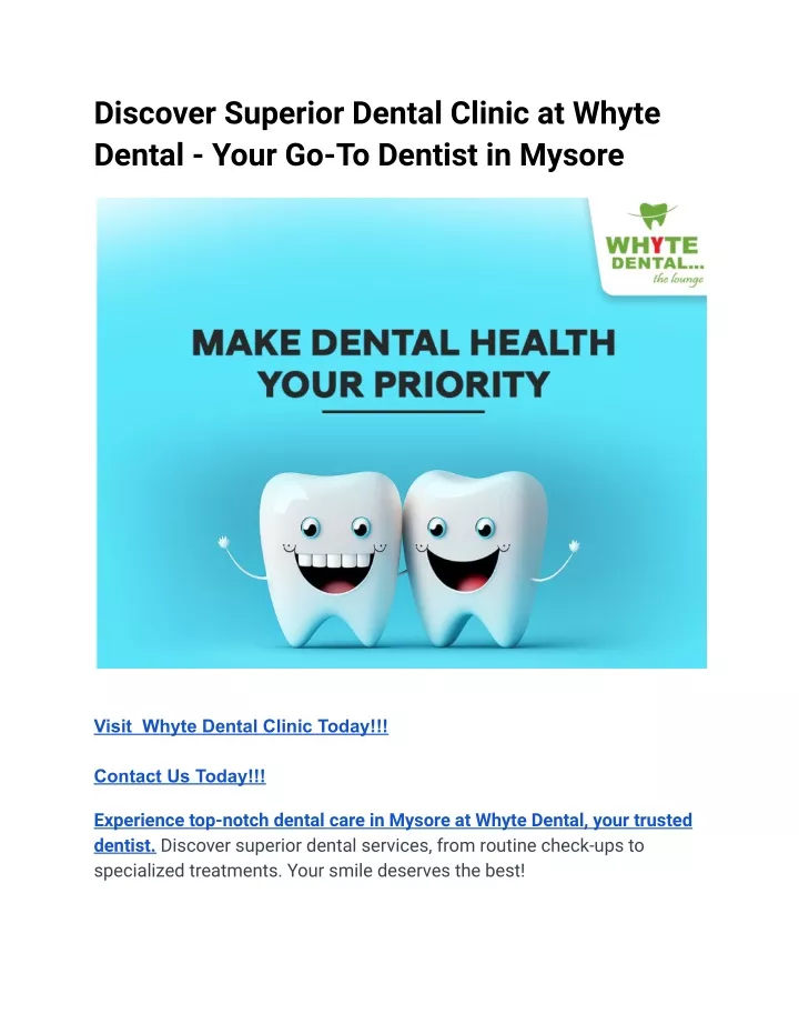 discover superior dental clinic at whyte dental