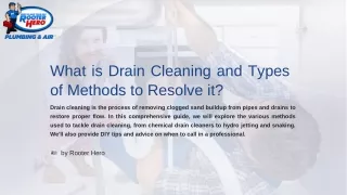 What is Drain Cleaning and Types of Methods to Resolve it?