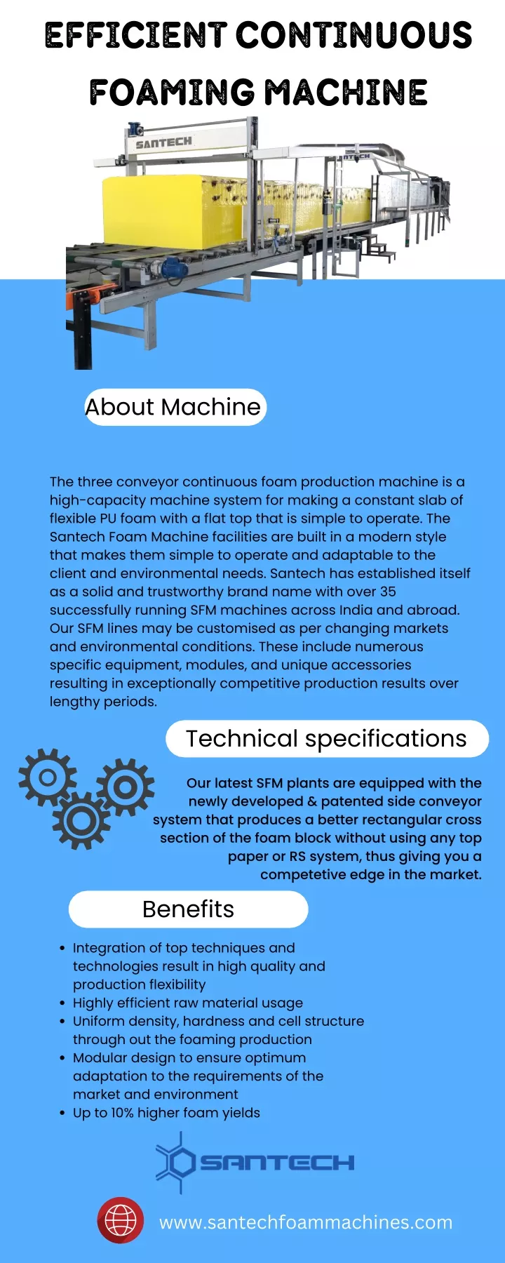 efficient continuous foaming machine