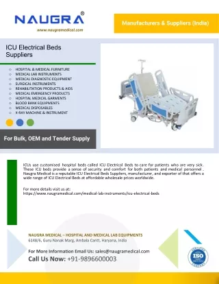 ICU Electrical Beds Suppliers