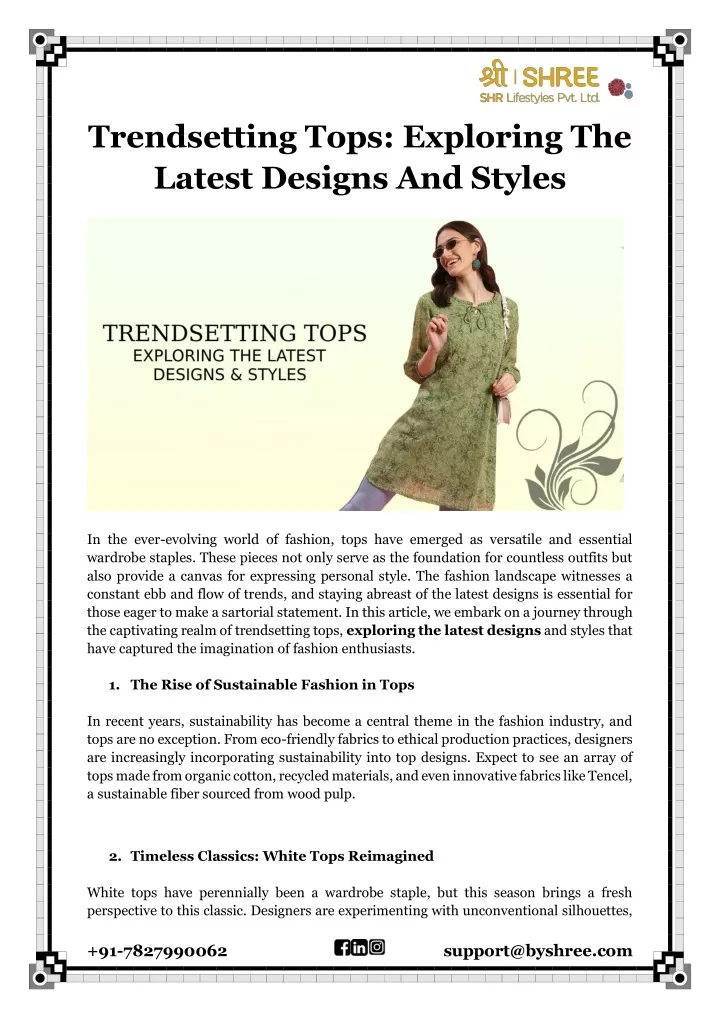 trendsetting tops exploring the latest designs