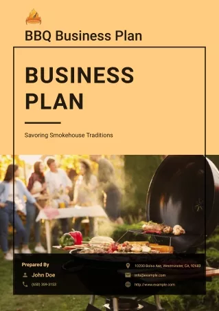 BBQ Business Plan Example Template