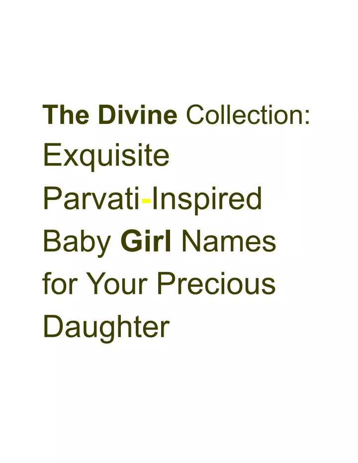 the divine collection exquisite parvati inspired