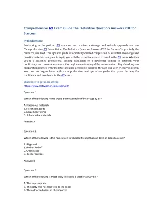 comprehensive a9 exam guide the definitive