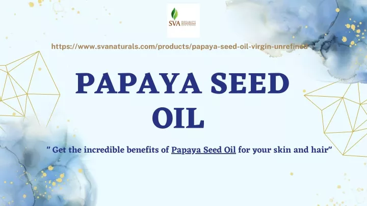 https www svanaturals com products papaya seed