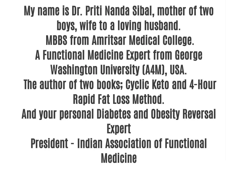 my name is dr priti nanda sibal mother