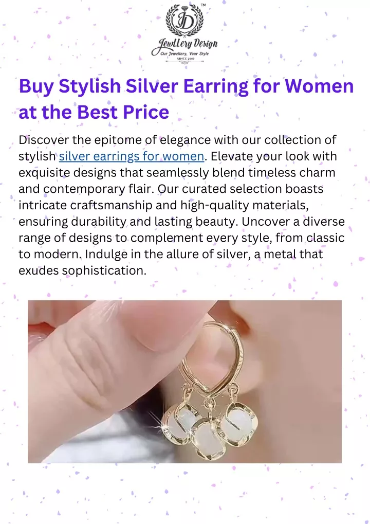 buy stylish silver earring for women at the best