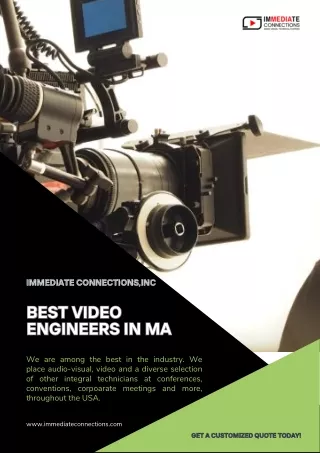 Hire the Best Video Engineers In MA