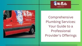 Comprehensive Plumbing Services Your Guide to a Professional Provider's Offerings
