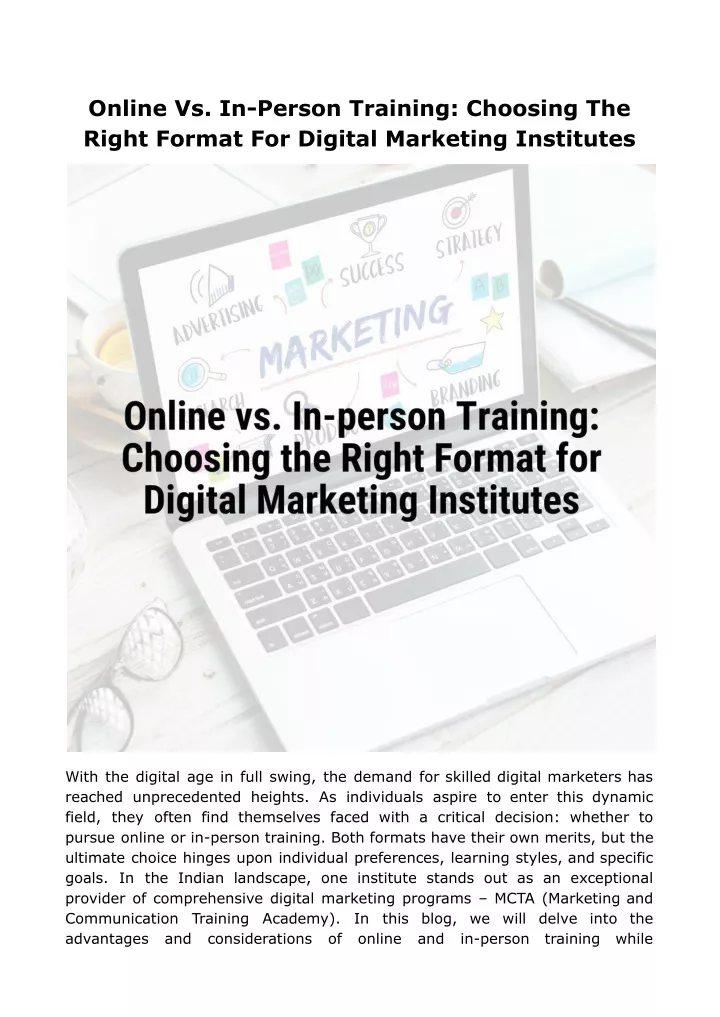 online vs in person training choosing the right