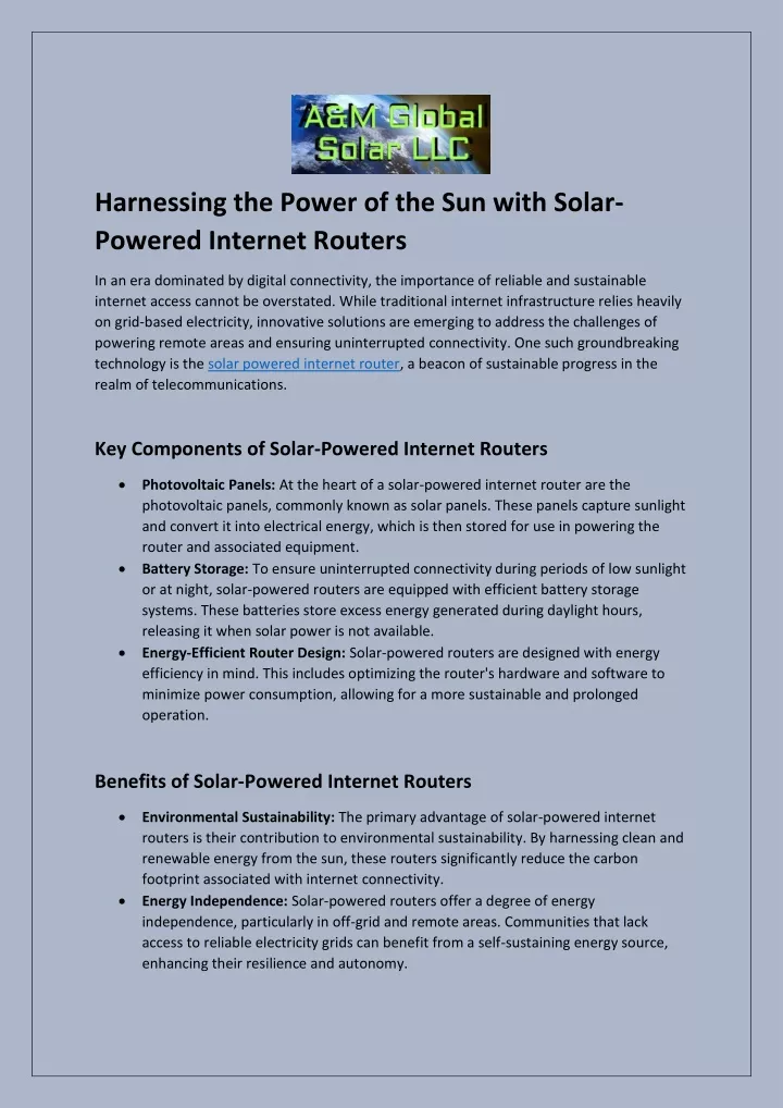 harnessing the power of the sun with solar