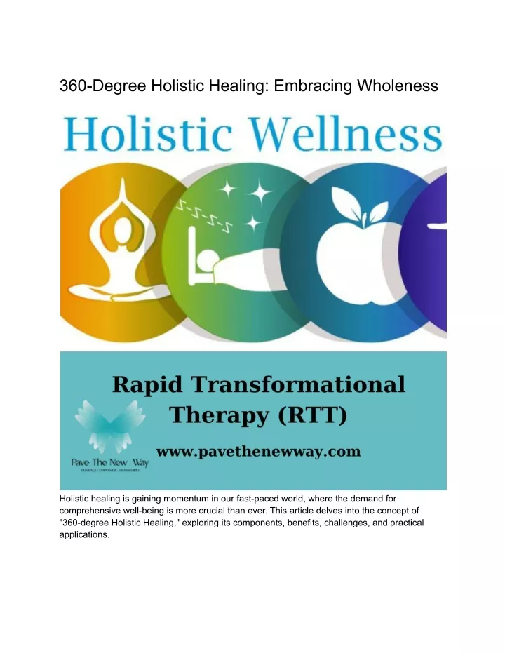 360 degree holistic healing embracing wholeness