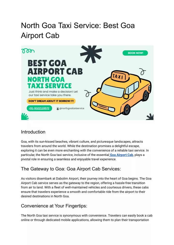 north goa taxi service best goa airport cab