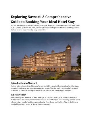 exploring navsari a comprehensive guide