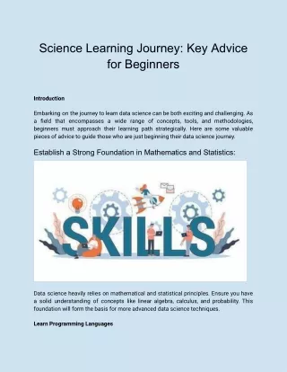 Science Learning Journey Key Advice for Beginners