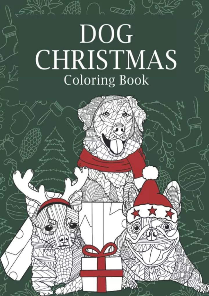 dog christmas coloring book an adults christmas