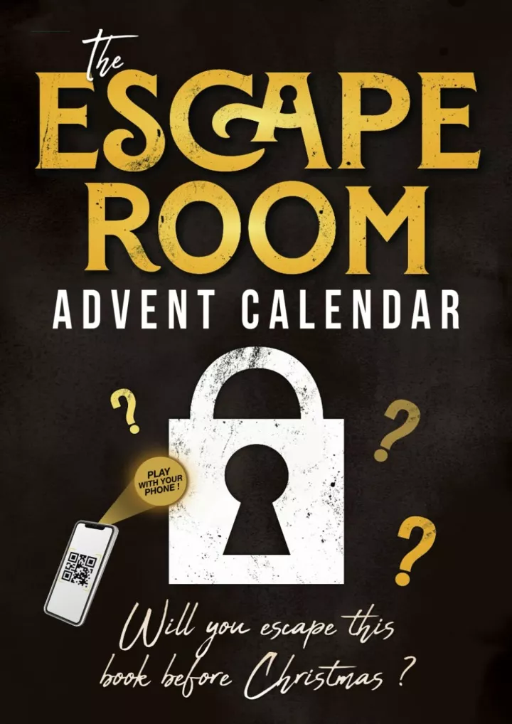 the escape room advent calendar puzzle book