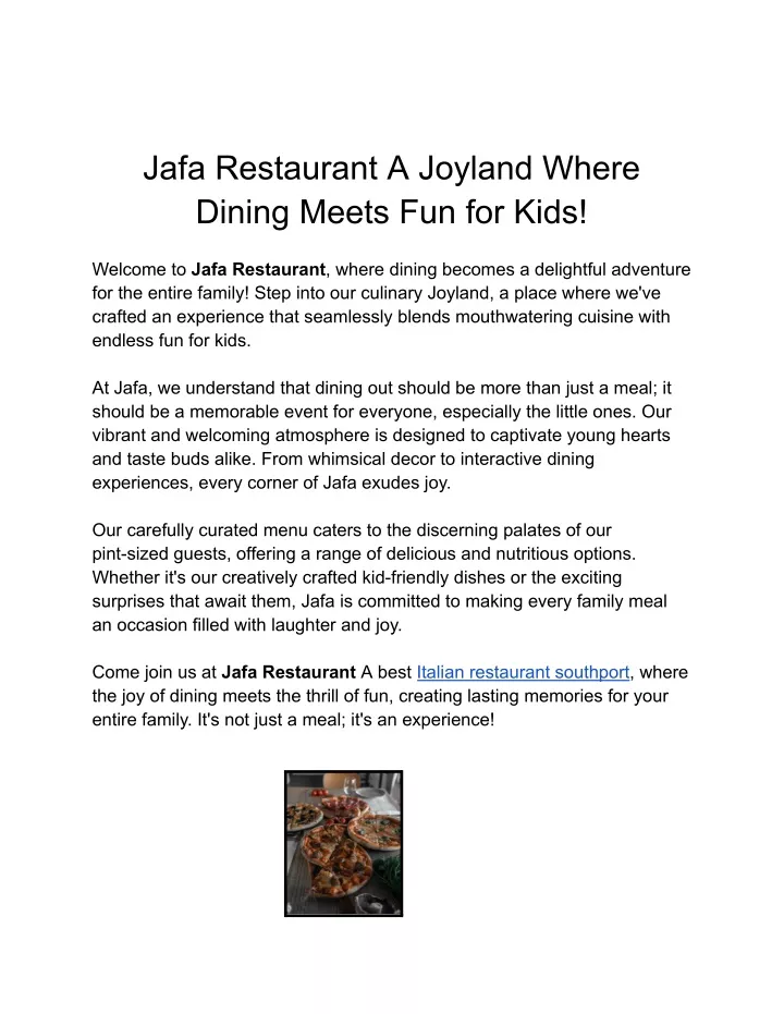 jafa restaurant a joyland where dining meets