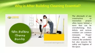 Why is After Building Cleaning Essential