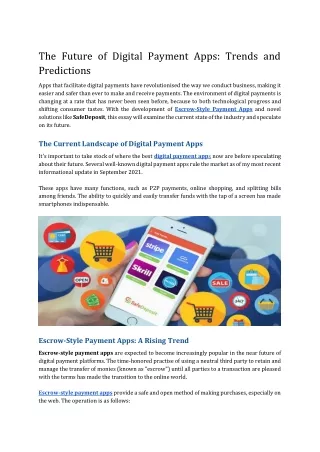 the future of digital payment apps trends