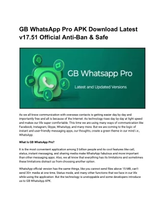 GB WhatsApp Pro APK Download