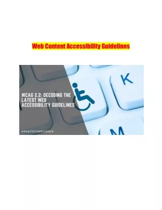 Web Content Accessibility Guidelines
