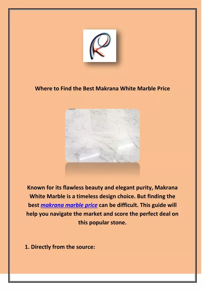 where to find the best makrana white marble price