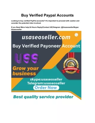 Buy Verified Paypal Accounts