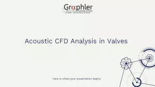 Acoustic CFD Analysis in Valves