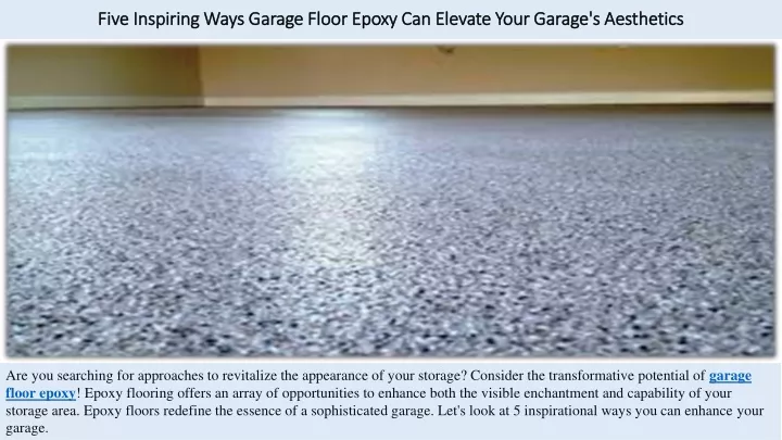 five inspiring ways garage floor epoxy can elevate your garage s aesthetics