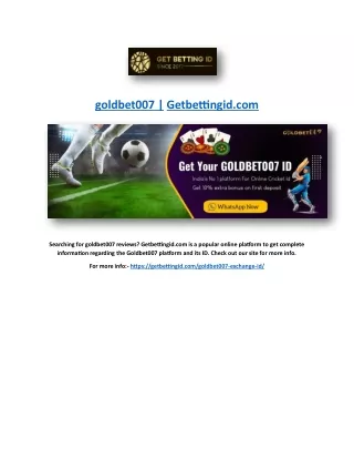 goldbet007 getbettingid com