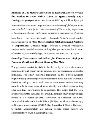 analysis of gas meter market size by research