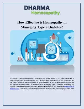 how effective is homeopathy in managing type