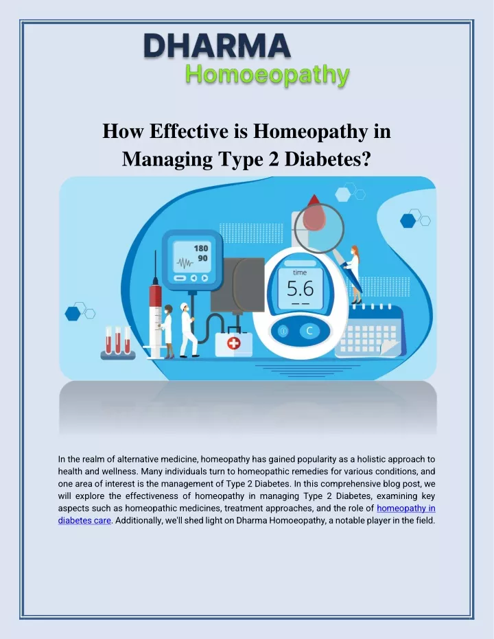 how effective is homeopathy in managing type