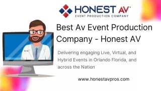 Best Av Event Production Company - Honest AV