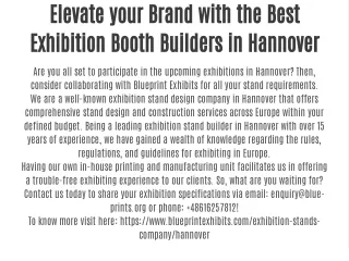 Elevate your Brand with the Best Exhibition Booth Builders in Hannover