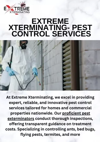 Extreme Xterminating- Pest Control and Exterminators