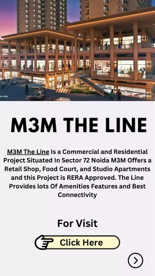 M3M The Line Premium Retail Shops In Sector 72 Noida