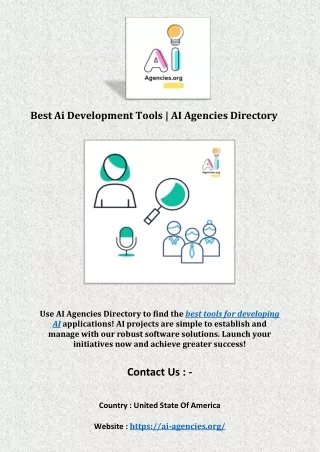Best Ai Development Tools | AI Agencies Directory