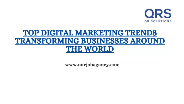 top digital marketing trends transforming