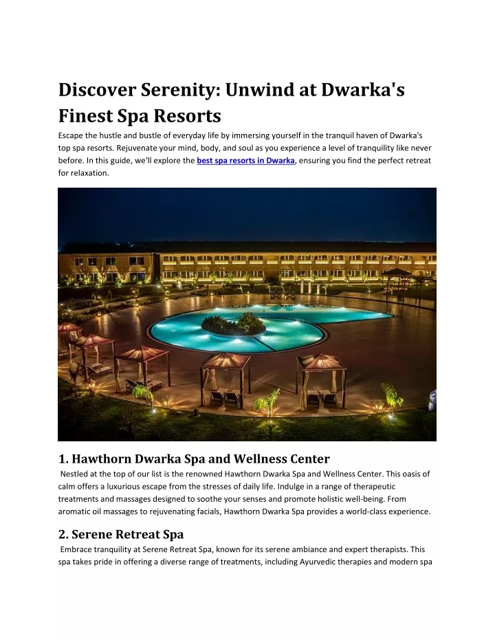 discover serenity unwind at dwarka s finest